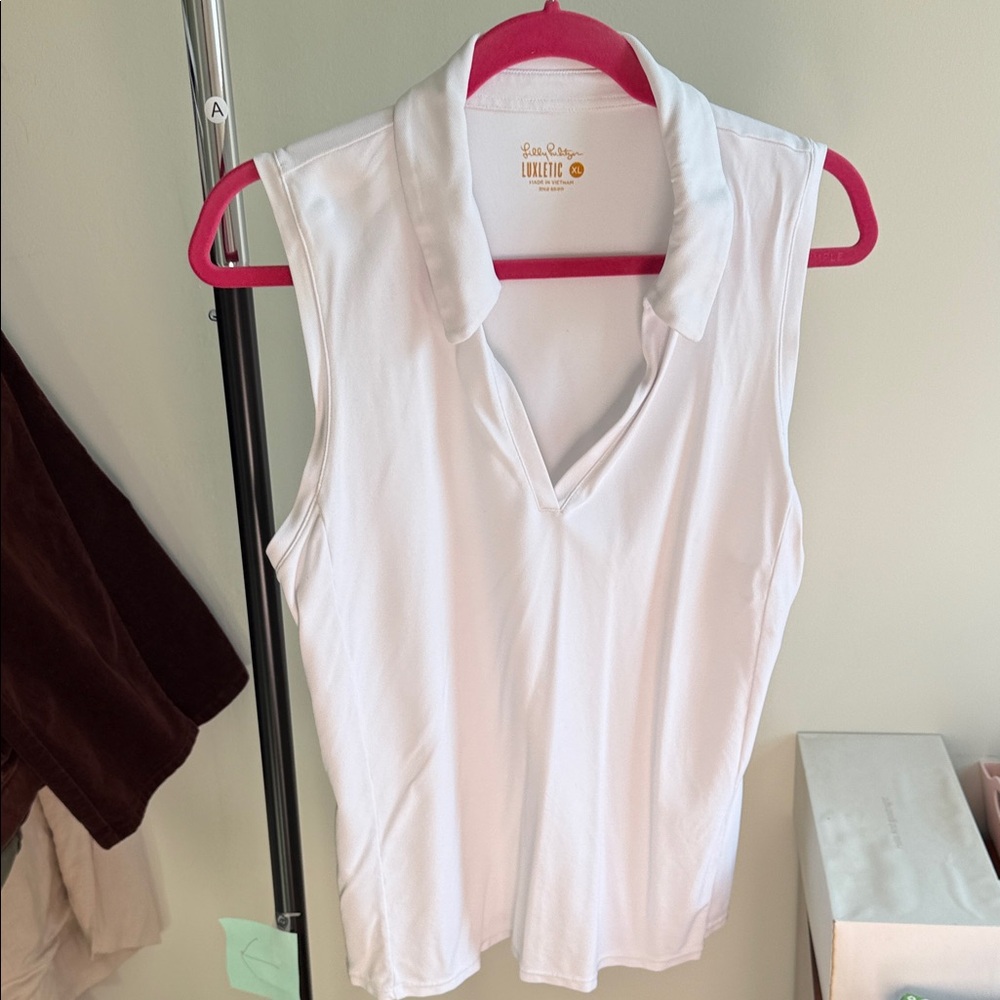 Lilly Pulitzer White Luxetic tank